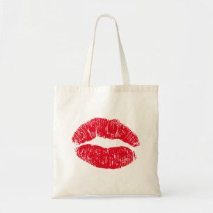 Bolso De Tela Levantamientos de besos rojos