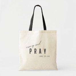 Bolso De Tela levántate y reza. Luke22:46. Compras de Tote Bags