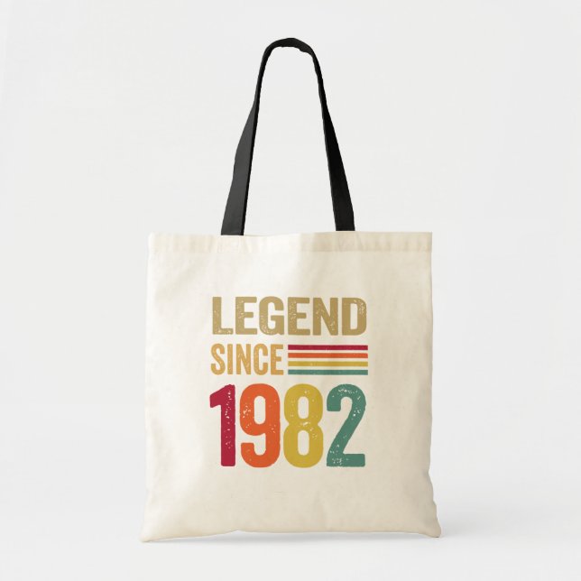 Bolso De Tela Leyenda de Regalos de 40 años desde 1982 - 40º Día (Frente)