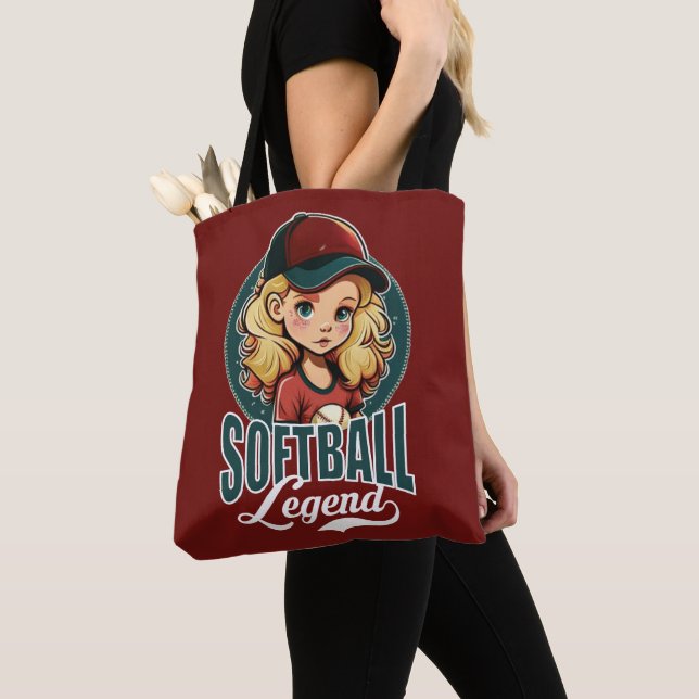 Bolso De Tela Leyenda de Softball (Detalle)