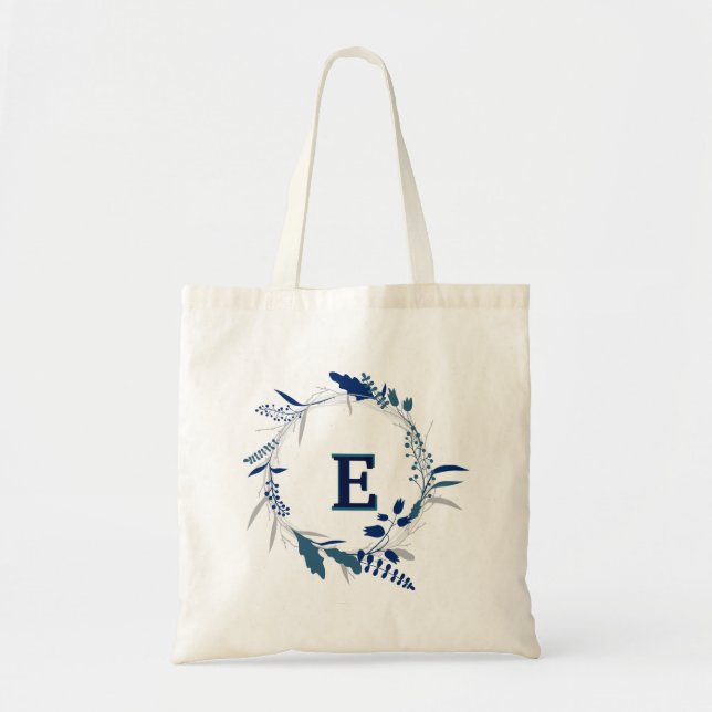 Bolso De Tela Leyenda floral retro rústica personalizada (Frente)