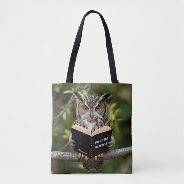 Bolso De Tela Leyendo búho (Anverso)