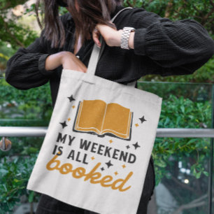 Bolso De Tela Leyendo libros Hobby Pun