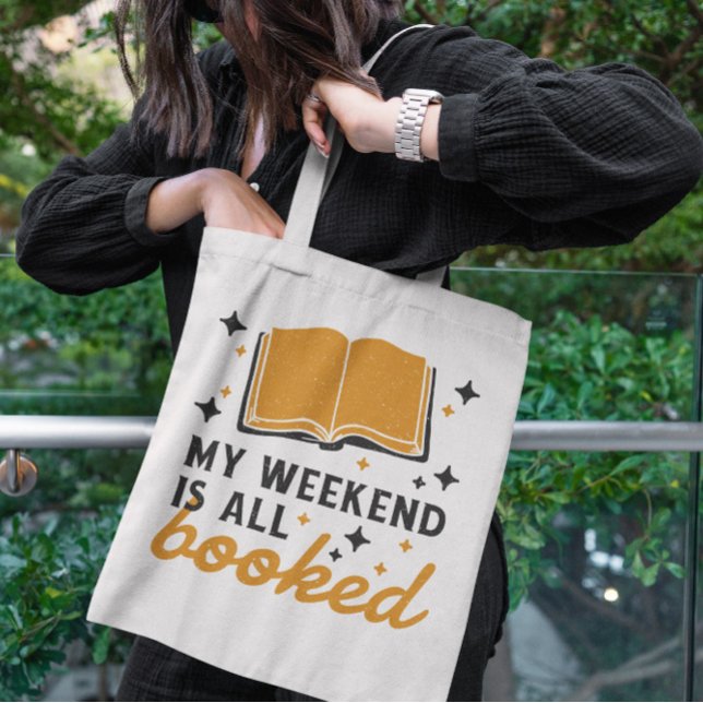 Bolso De Tela Leyendo libros Hobby Pun (Subido por el creador)
