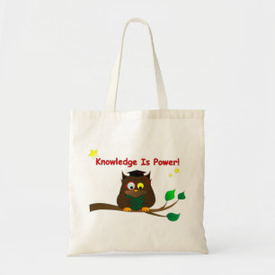 Bolso De Tela Leyendo Wise Owl
