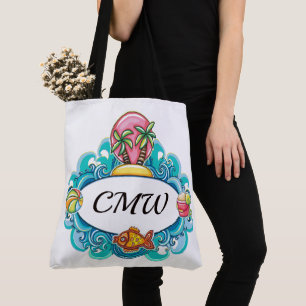 Bolso De Tela LG. Tote Beach Bag - Ver Atrás