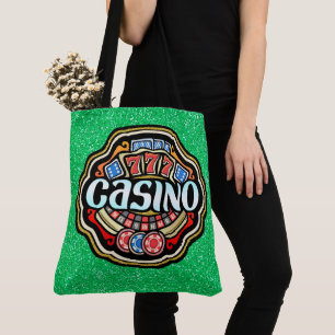 Bolso De Tela Lg. TOTE CASINO - Ver Atrás