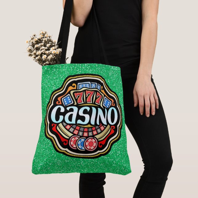 Bolso De Tela Lg. TOTE CASINO - Ver Atrás (Detalle)