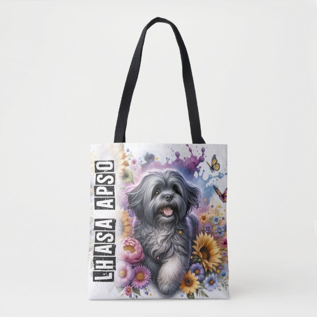 Bolso De Tela Lhasa Apso  (Anverso)