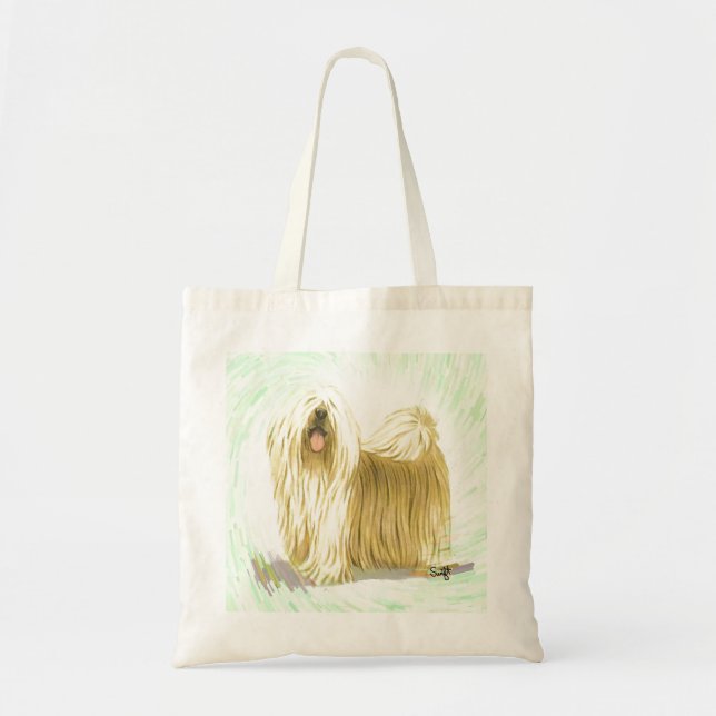 Bolso De Tela Lhasa Apso (Frente)
