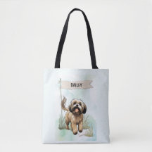 Lhasa Apso Acuarela Perro Personalizado