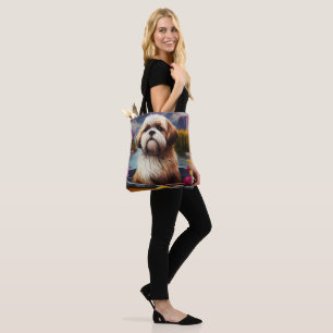 Bolso De Tela Lhasa Apso en un remo: Una aventura escénica