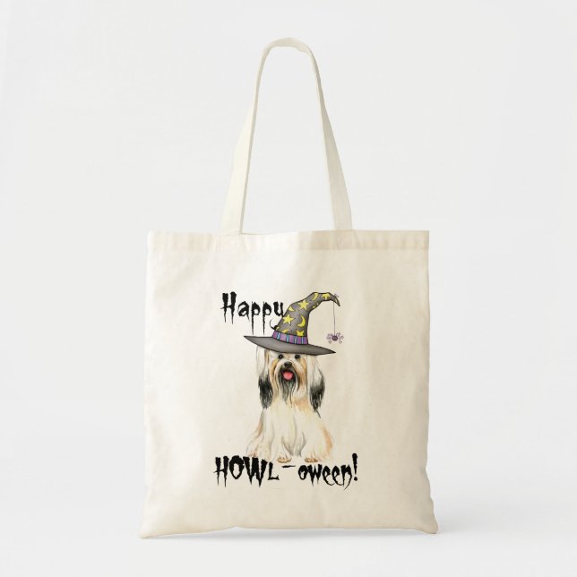 Bolso De Tela Lhasa Apso Witch Tote Bag (Frente)