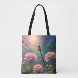 Bolso De Tela Libélula & Rosas