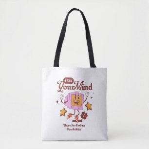 Bolso De Tela Liberar la mascota retro de tu mente