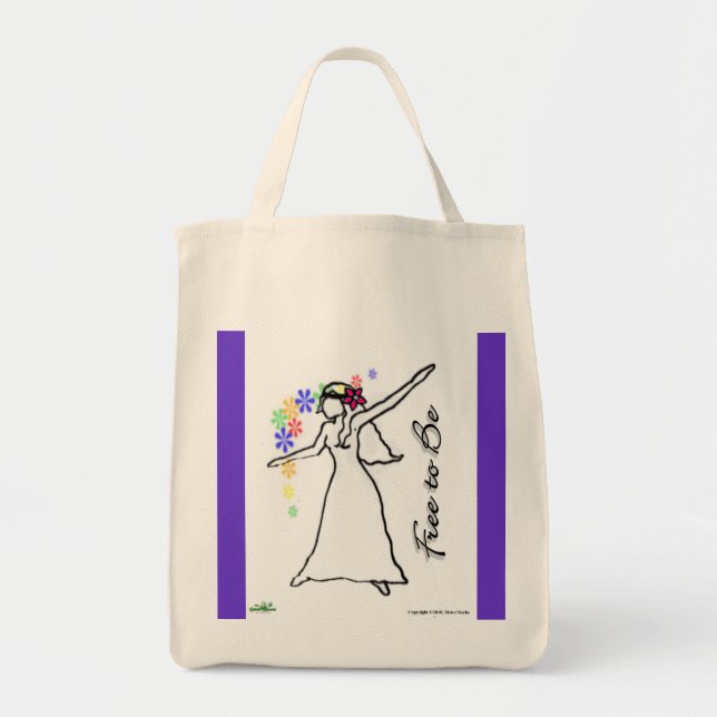 Bolso De Tela Libere para ser: Flowerchild (Frente)