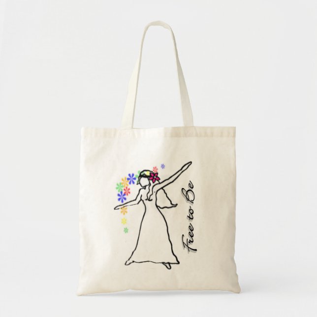 Bolso De Tela Libere para ser: Tote de Flowerchild Eco (Frente)
