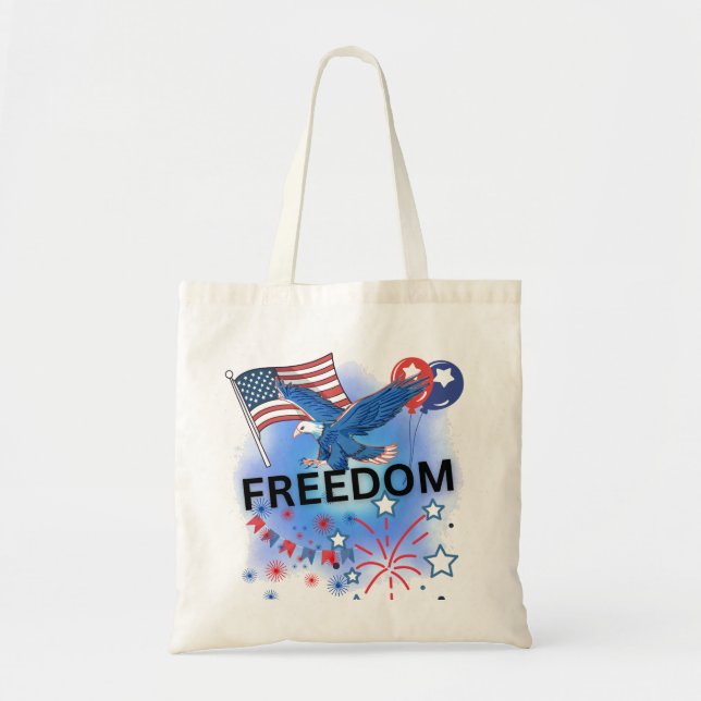 Bolso De Tela Libertad de USA (Frente)