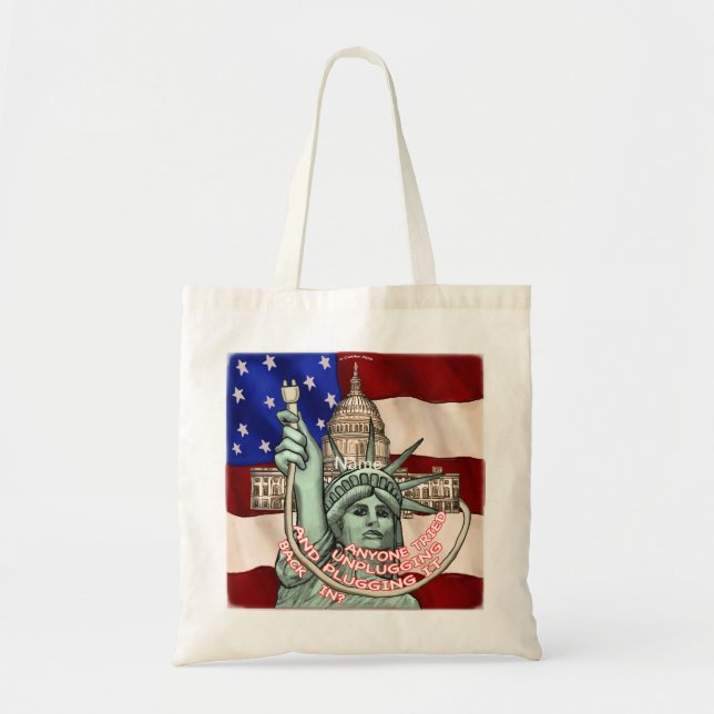 Bolso De Tela Libertad Desconectada EE. UU. (Frente)