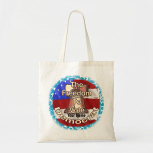 Bolso De Tela Libertad para votar Personalidad demócrata Tote Ba