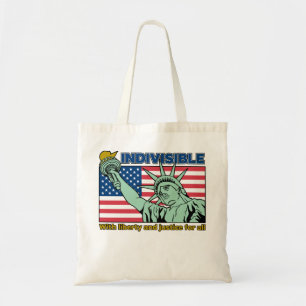 Bolso De Tela Libertad Patriótica-Indivisible y Justicia para To