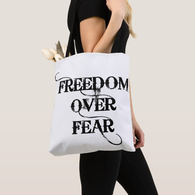 Bolso De Tela Libertad por miedo (Detalle)