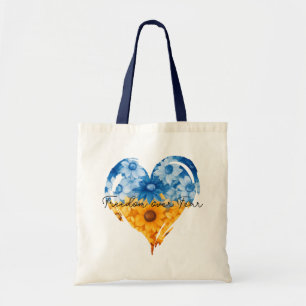 Bolso De Tela Libertad por miedo a los corazones girasoles