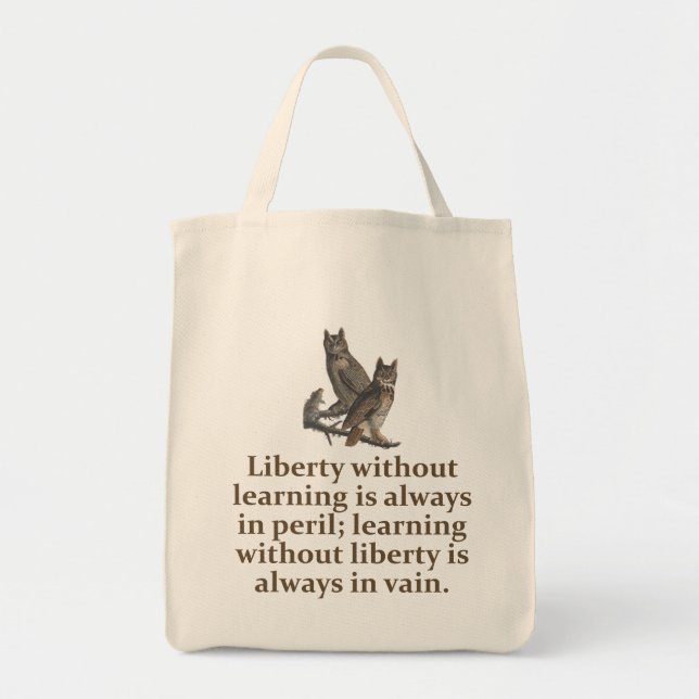 Bolso De Tela Libertad sin aprendizaje - Cita educativa (Frente)
