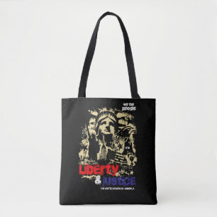 Bolso De Tela Libertad y justicia. Estatua de la Libertad, Estad