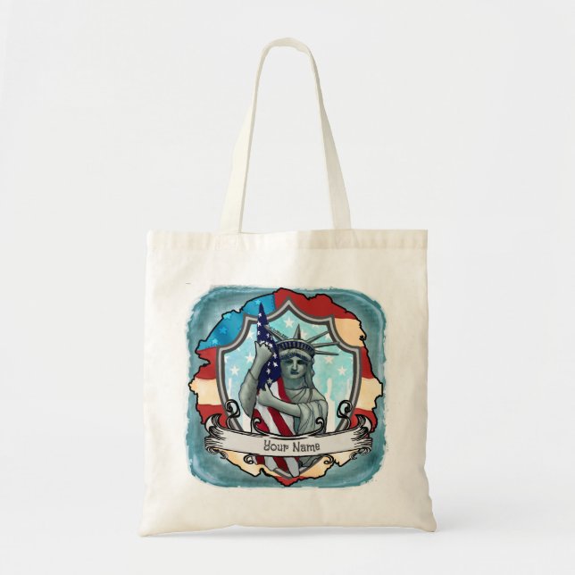 Bolso De Tela Liberty USA (Frente)