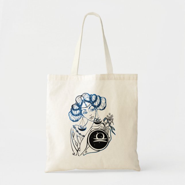 Bolso De Tela Libra Art Deco Lady (Frente)