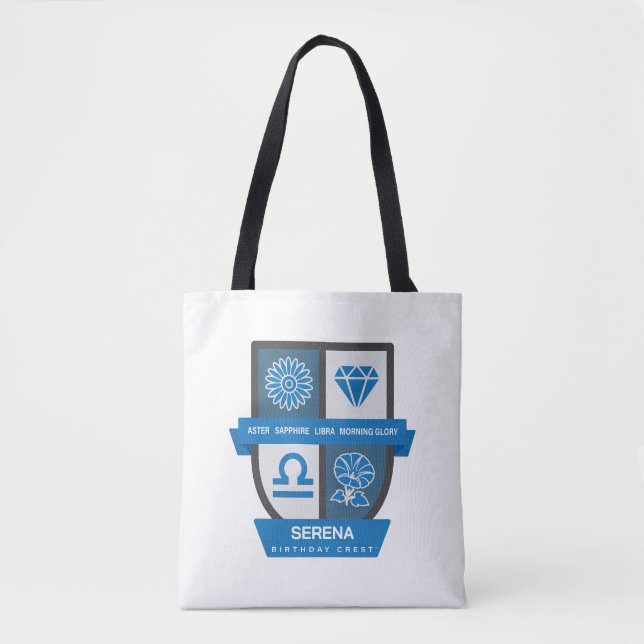 Bolso De Tela Libra Cumpleaños Crest™ para 23-30 de septiembre (Anverso)