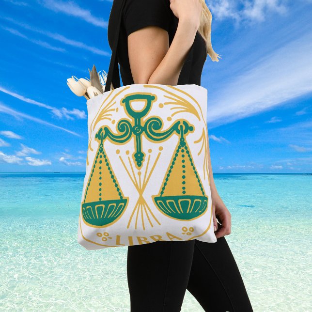 Bolso De Tela Libra Signo del Zodiaco en una (Star sign Libra shoulder bag)