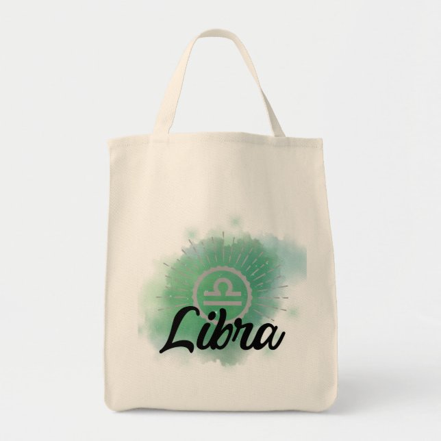 Bolso De Tela Libra Watercolor Splash (Frente)