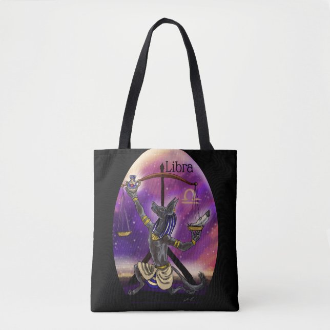 Bolso De Tela Libra Zodiac Art (Anverso)