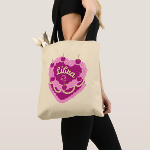 Bolso De Tela Libra Zodiac Pastel Heart Pastel Pastel de cumplea