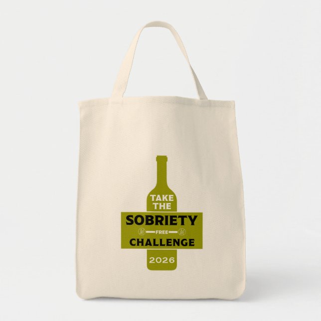 Bolso De Tela Libre de alcohol y sobrio (Frente)