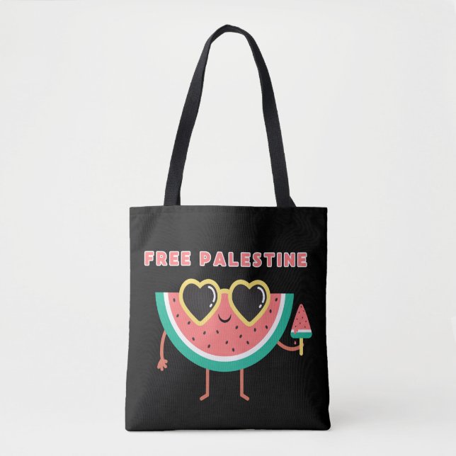 Bolso De Tela libre palestina sandía Palestina linda colorida (Anverso)