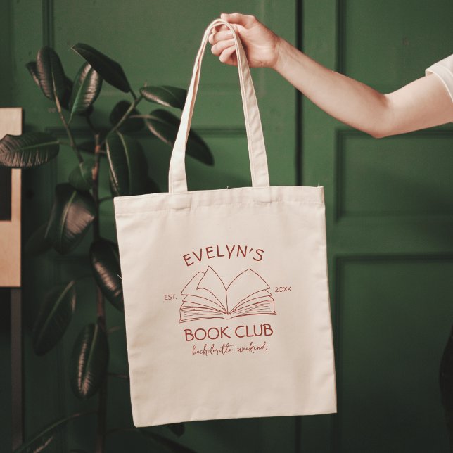 Bolso De Tela Libro Club Bachelorette Bookish Hand Drake (Book Club Bachelorette Bookish Hand Drawn Tote Bag)