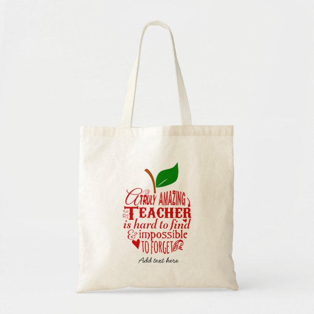 Bolso De Tela Libro de arte de palabras del profesor Apple incre (Frente)