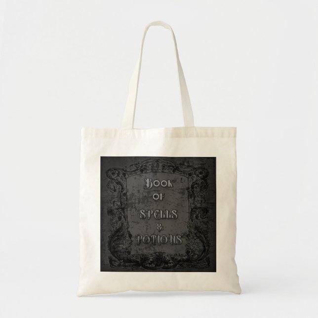 Bolso De Tela Libro de Brujas de ortografías y pociones (Frente)