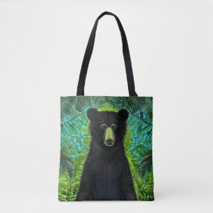 Bolso De Tela Libro de cuentos divertido pequeño oso negro