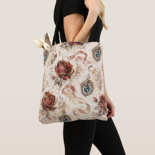 Bolso De Tela Libro de fantasía de dragones y romance libresco