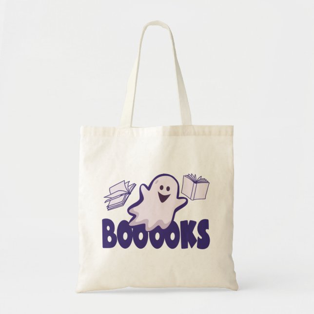 Bolso De Tela Libro de Fantasmas de Halloween (Frente)