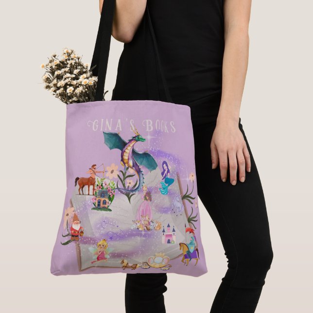 Bolso De Tela Libro de historias personalizado (Detalle)