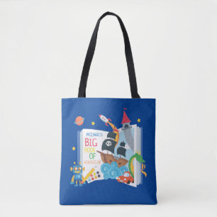 Bolso De Tela Libro de la Biblioteca Whimsical Boy
