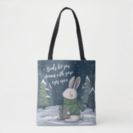 Bolso De Tela Libro de lectura acogedor de invierno