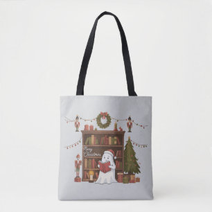 Bolso De Tela Libro de lectura de fantasma lindo Navidad Leer 