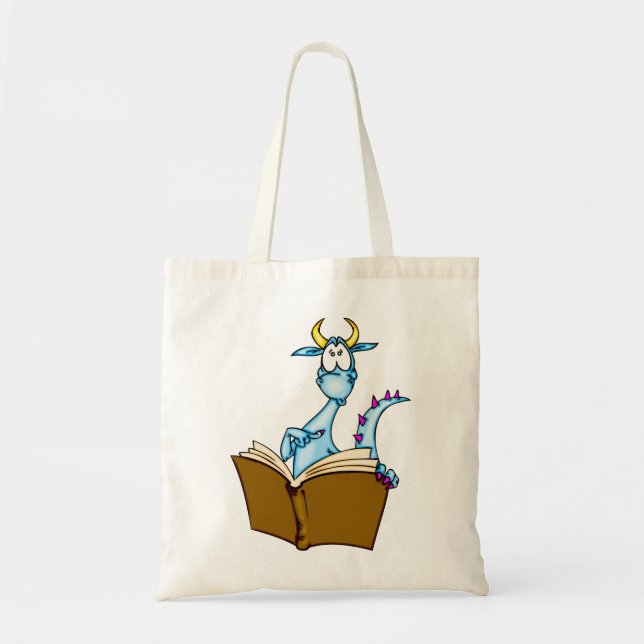 Bolso De Tela Libro de lectura del dragón (Frente)