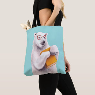 Bolso De Tela Libro de oso polar Lover Nerdy